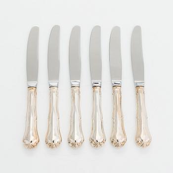 An 18-piece set of 'Chippendale' silver cutlery, Finland 1994.