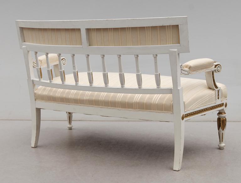SOFFA, gustaviansk stil, 1800-/1900-tal.