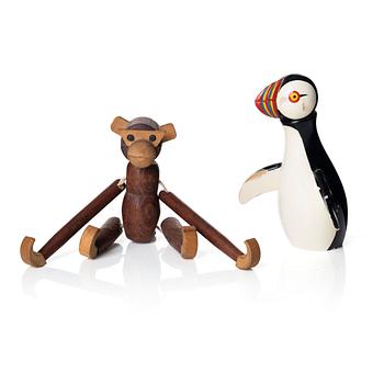 210. Kay Bojesen, a wooden puffin, Denmark, mid 20th century.