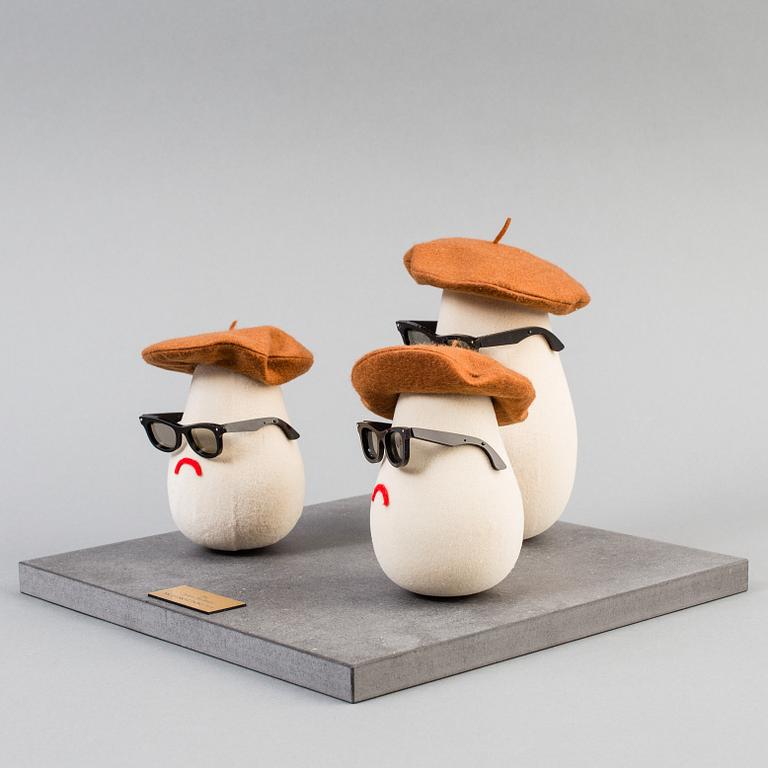Three jazz mushrooms made by JoAnn Tan Studio for NK 2016.