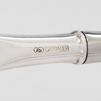 Tapio Wirkkala, Serveringsbestick, silver och stål, "Tapio" Kultakeskus Tavastehus 1995.