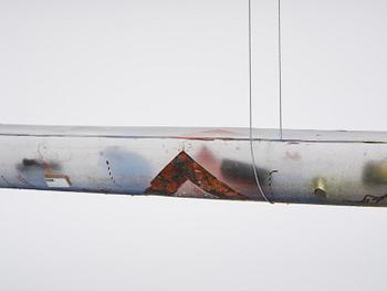 Bertil Vallien, a monumental sand cast glass sculpture of a boat, Kosta Boda, Sweden, 21st century.