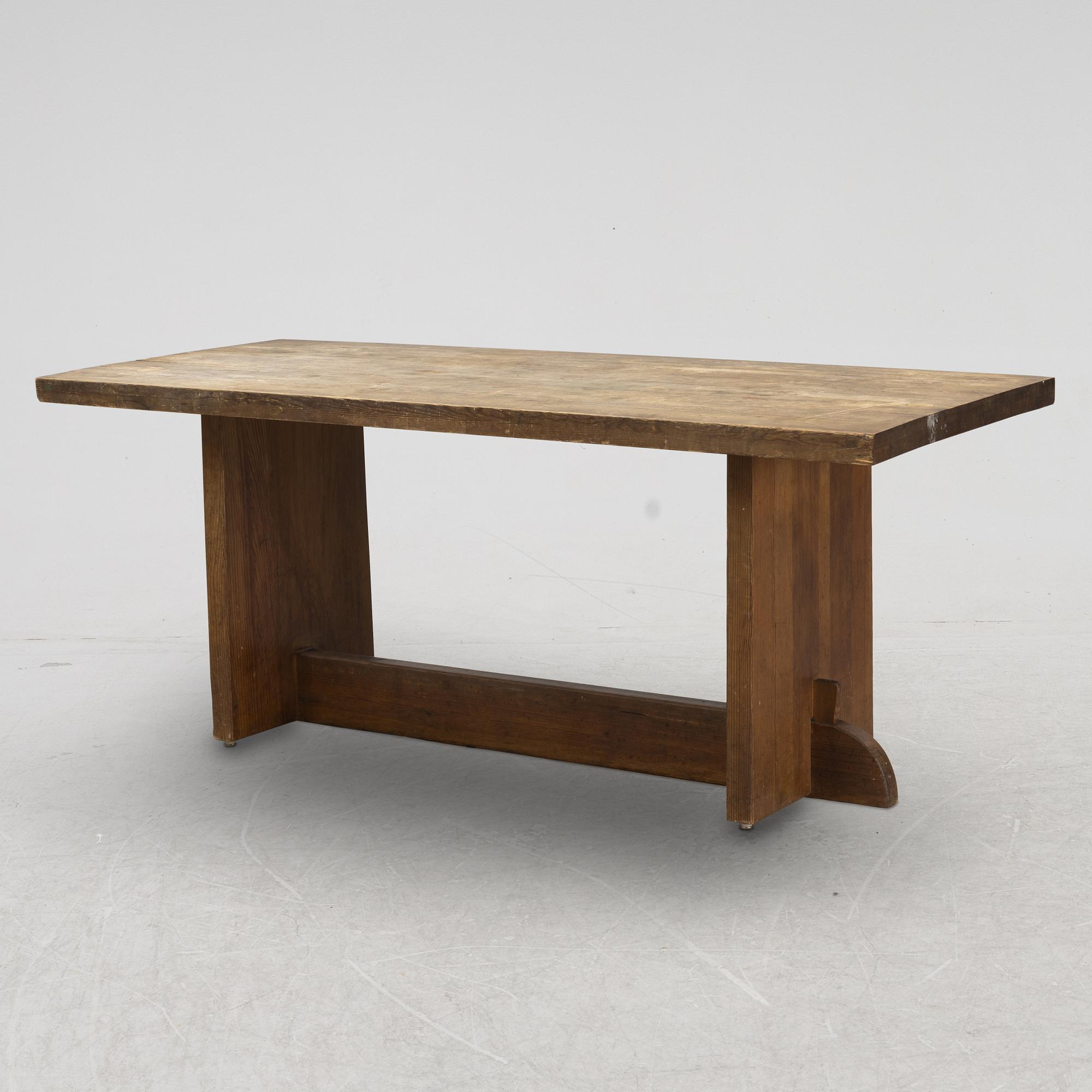 A stainde pine 'Lovö' table by Axel Einar Hjorth for Nordiska Kompaniet, 1930's.