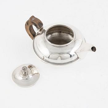 An Austrian Silver Teapot, Vienna, first half/mid-19th Century.
