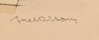 AXEL OLSON, färglitografi, signerad och numrerad 123/260.
