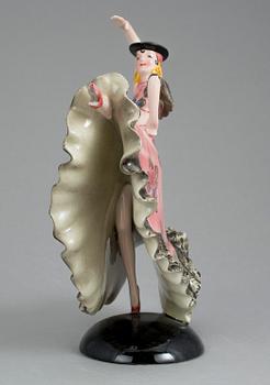 FIGURIN, flintgods, Stefan Dakon, Keramos, Österrike, 1920/30-tal.