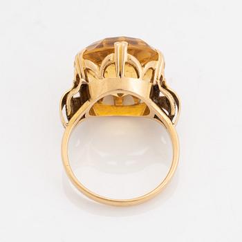 18K gold and mixed cut citrine.