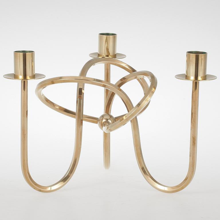 KANDELABER, mässing, "Vänskapsknuten", Josef Frank för Svenskt Tenn,