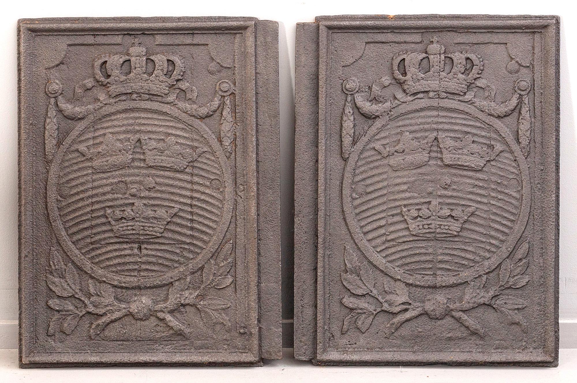 SÄTTUNGSPLATTOR 2 st 1800-tal gjutjärn.