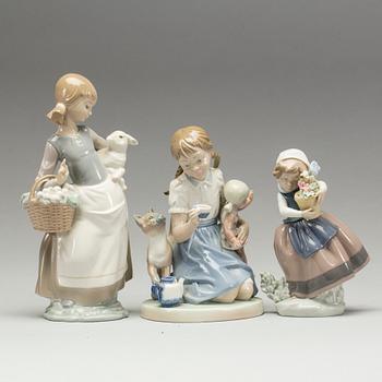 FIGURINER, 3 stycken Lladro.