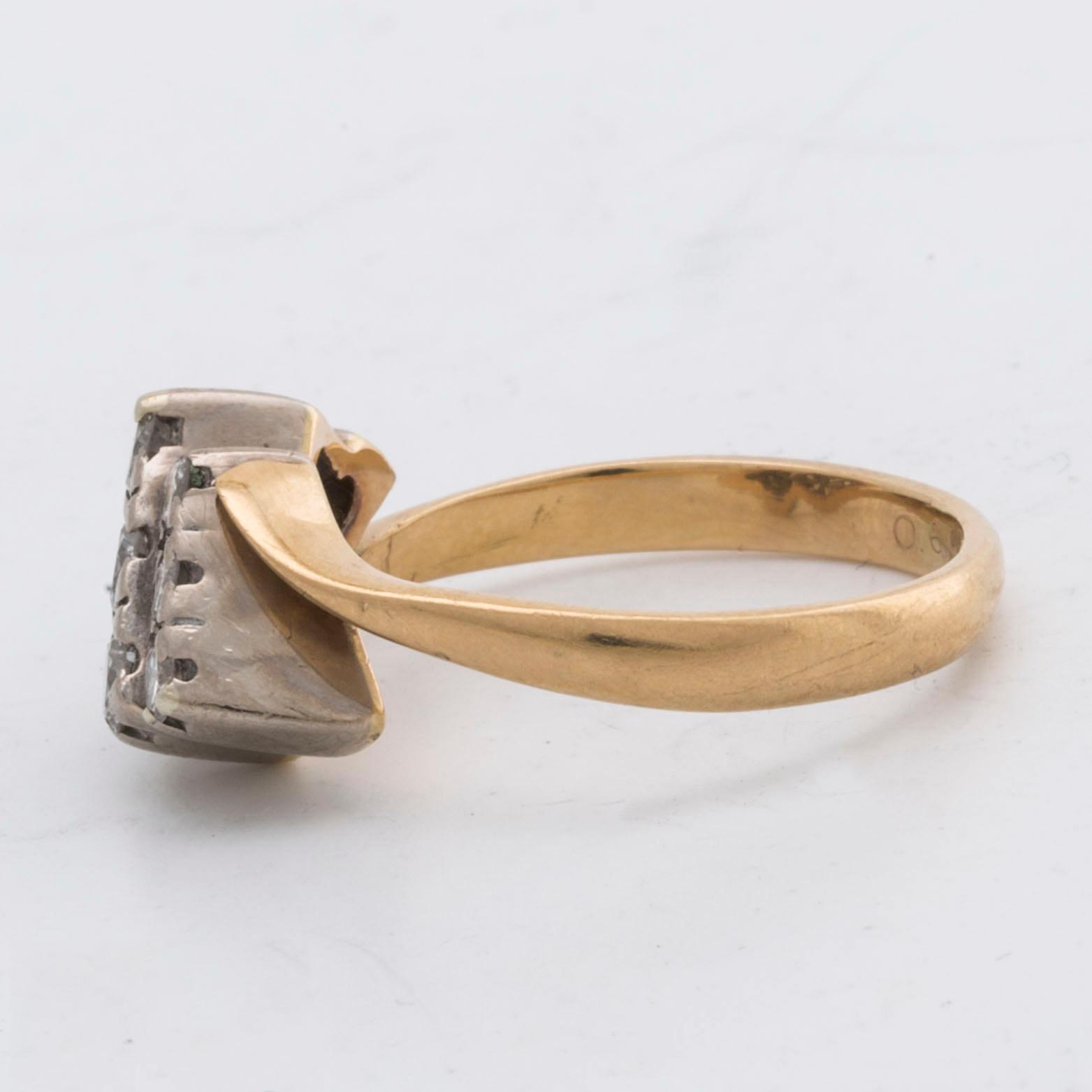 RING 18K vitguld m 9 briljanter 0,60 ct enligt gravyr, ALTON Falköping 1998.