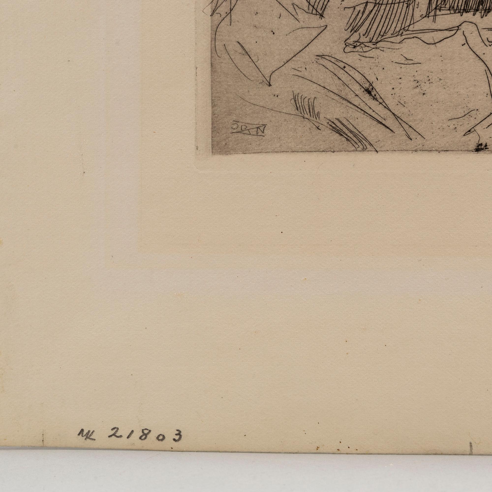 ANDERS ZORN, etching, 1897, state I of II, signed in pencil.