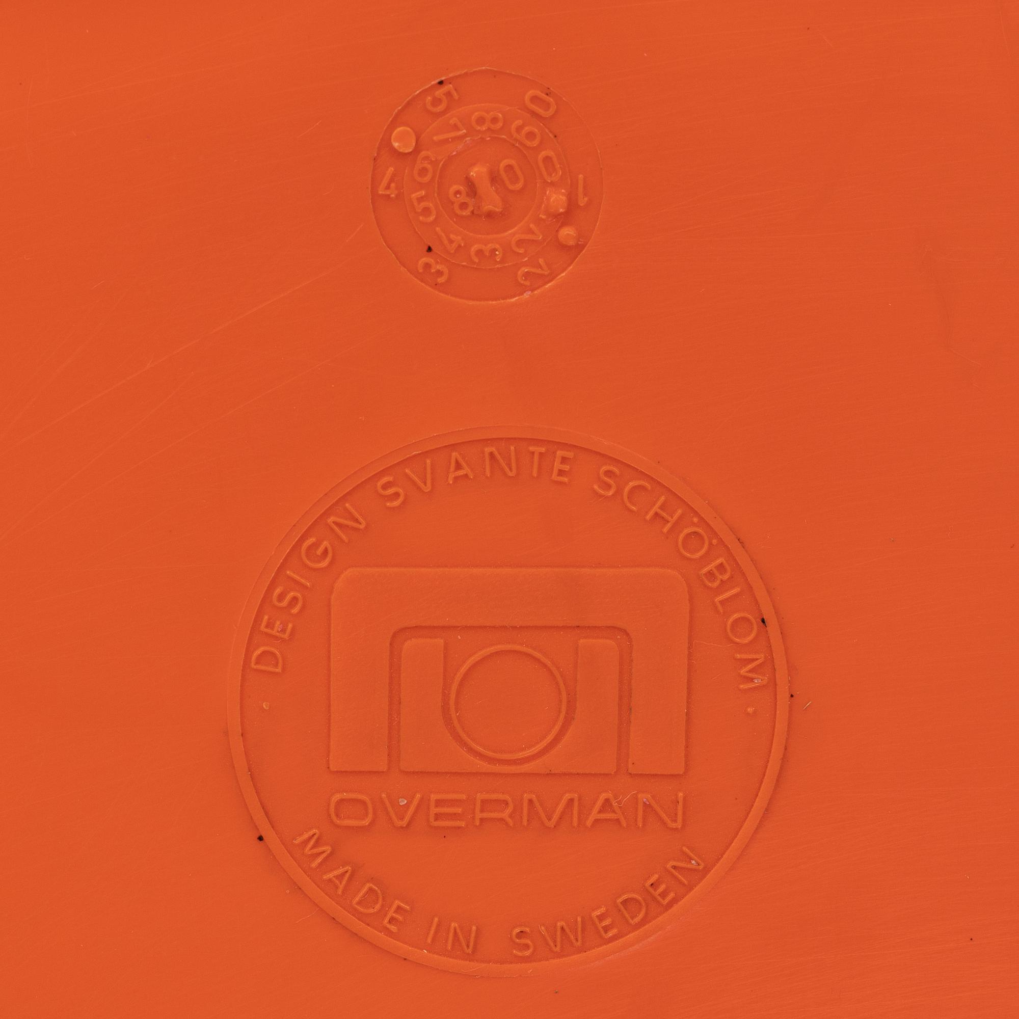Svante Schöblom, stolar, 6 st, "Clipper", Overman, 1970-tal.