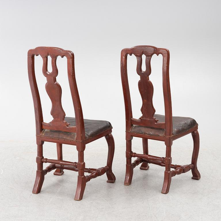 Stolar ett par, Senbarock, 1700-talets mitt.