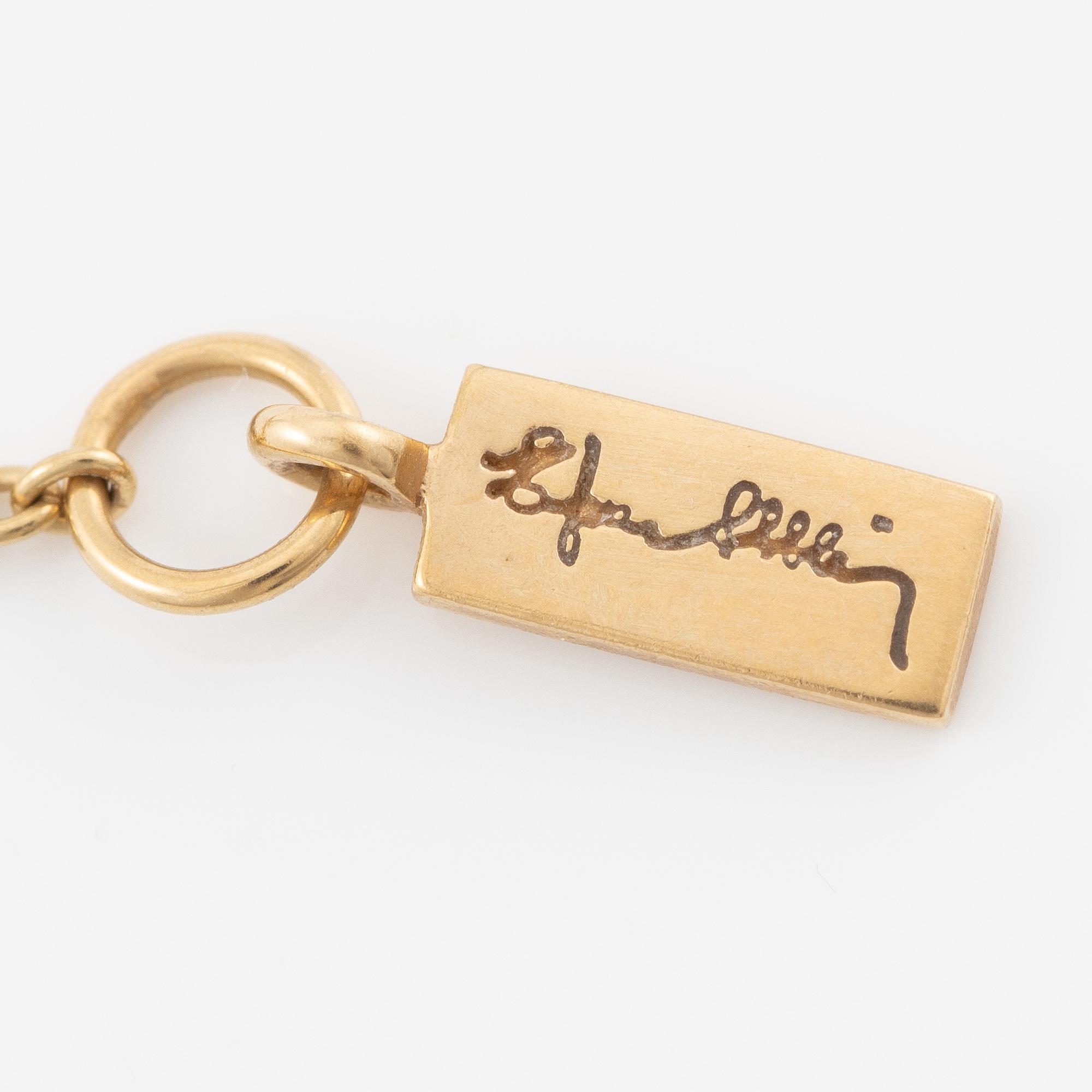 Efva Attling, Necklace, 18K gold with brilliant-cut diamonds.