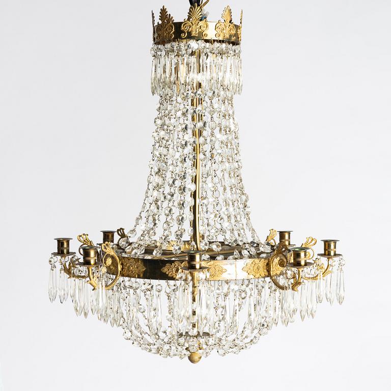 Chandelier, Empire style, circa 1900.