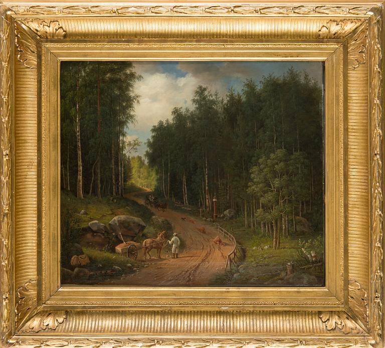 Magnus von Wright, Skogsparti i närheten av Haminalaks.