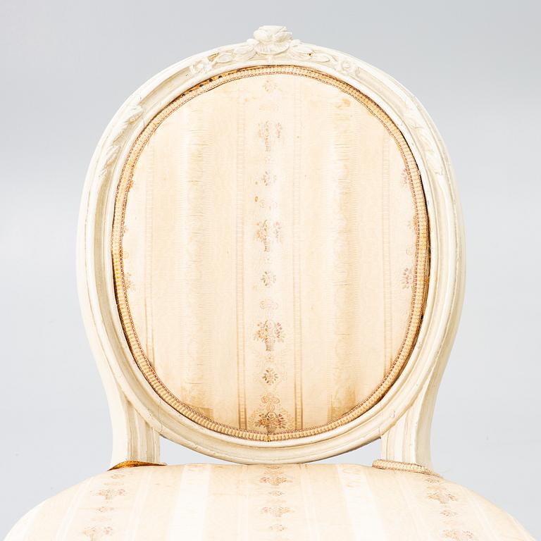 Stolar, ett par, Stockholmsarbeten, sent 1700-tal, Gustavianska.