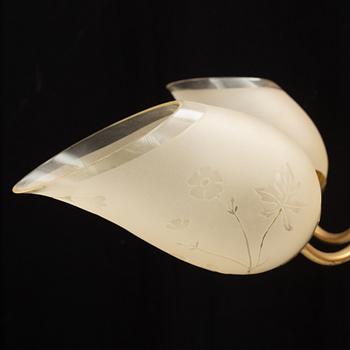 Glössner & Co, ceiling lamp, Hegewald, 1940s.