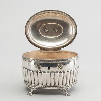 KAFFESERVIS, silver, 3 delar, gustaviansk stil,  bland annat AG Dufva Stockholm 1916.