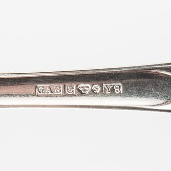 A Swedish 20th century set of 39 pcs of sivler cutlery mark of GAB Eskilstuna 1973 total weight 2238 grams.