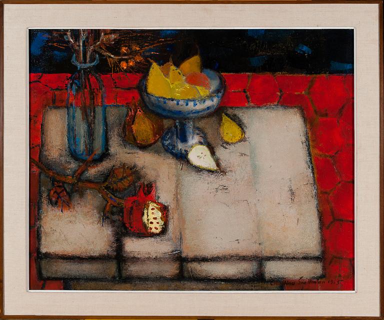Christina Snellman, STILL LIFE ON RED.