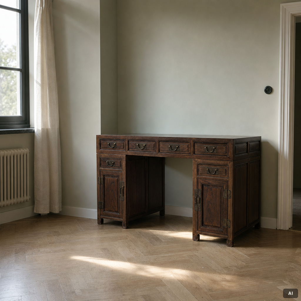A Chinese hardwood desk, 20th century.