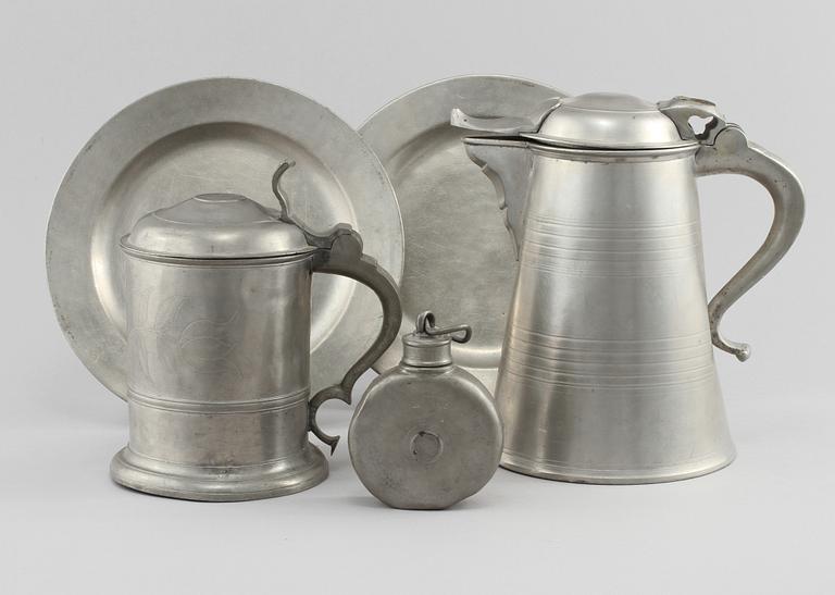 PARTI TENN, 5 delar, 1800-tal.
