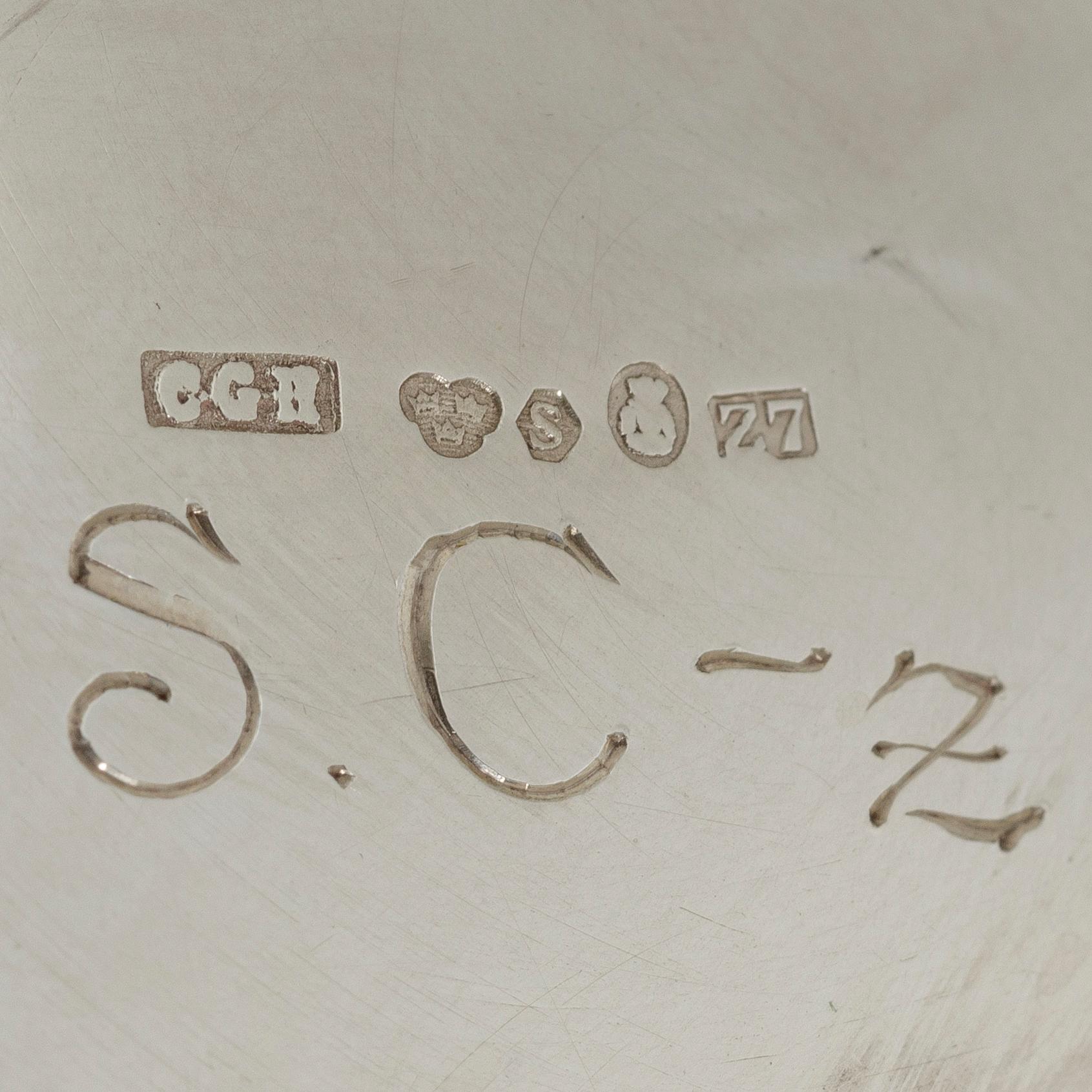 5 pieces of silver goods, including CG Hallberg, 20th century.