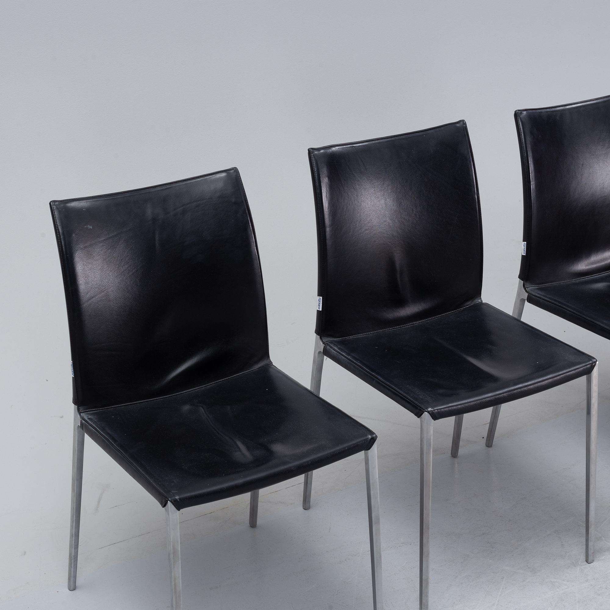 Roberto Barbieri, a set of four "Lea" chairs for Zanotta, Italy, late 20th century.