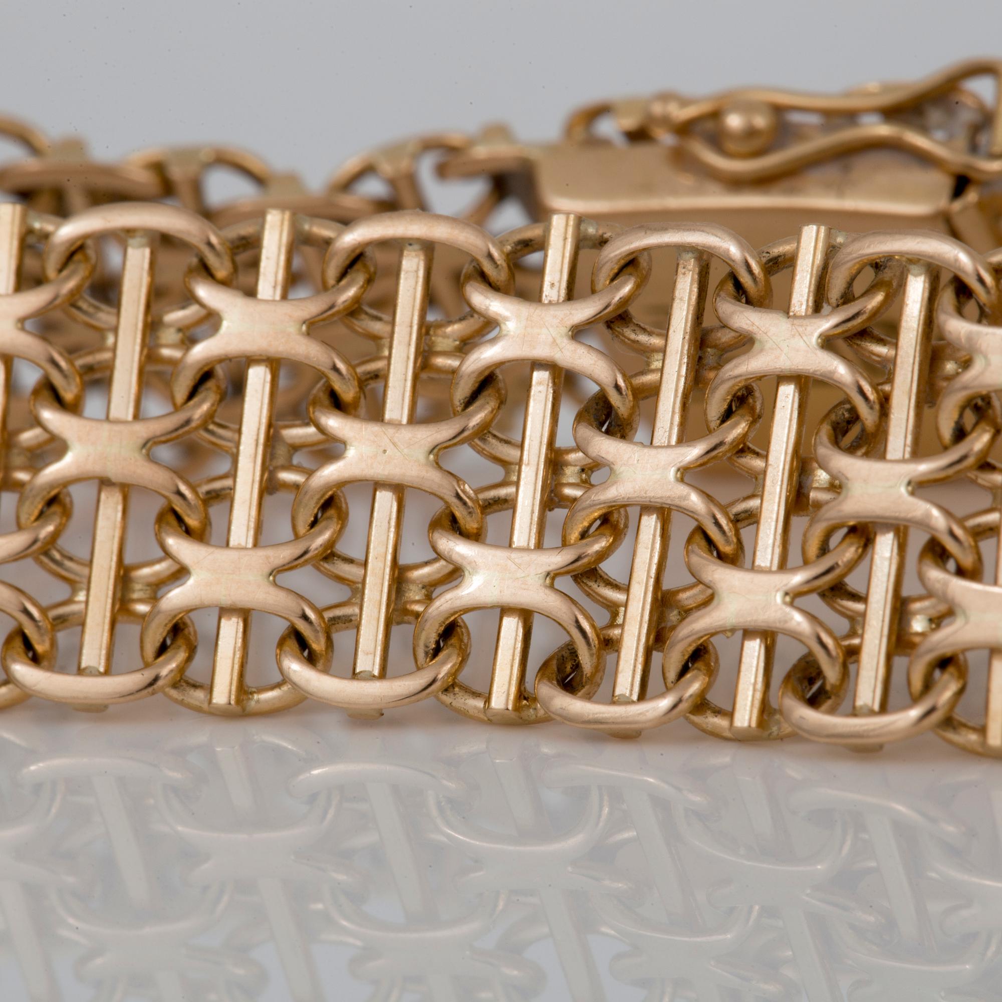 ARMBAND, Bröderna Hedens Guldsmeds, Stockholm, 1967, 18K guld.