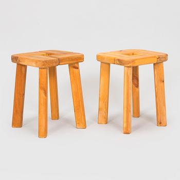 A pair of 1970s stools, Finnsauna Lagerholm.