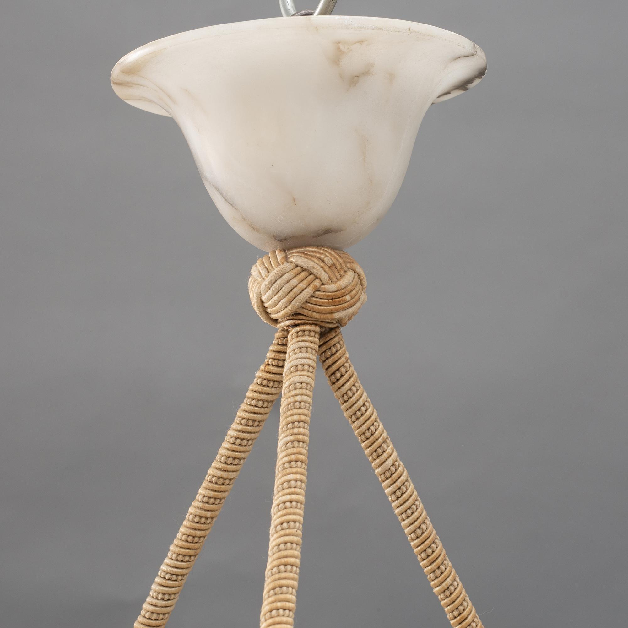 An alabaster ceiling lamp, 1920s.
