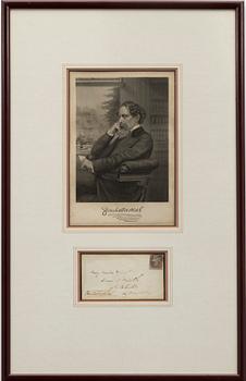 Charles Dickens, a signed mailing envelope addressed to Henry Austin, 1851.