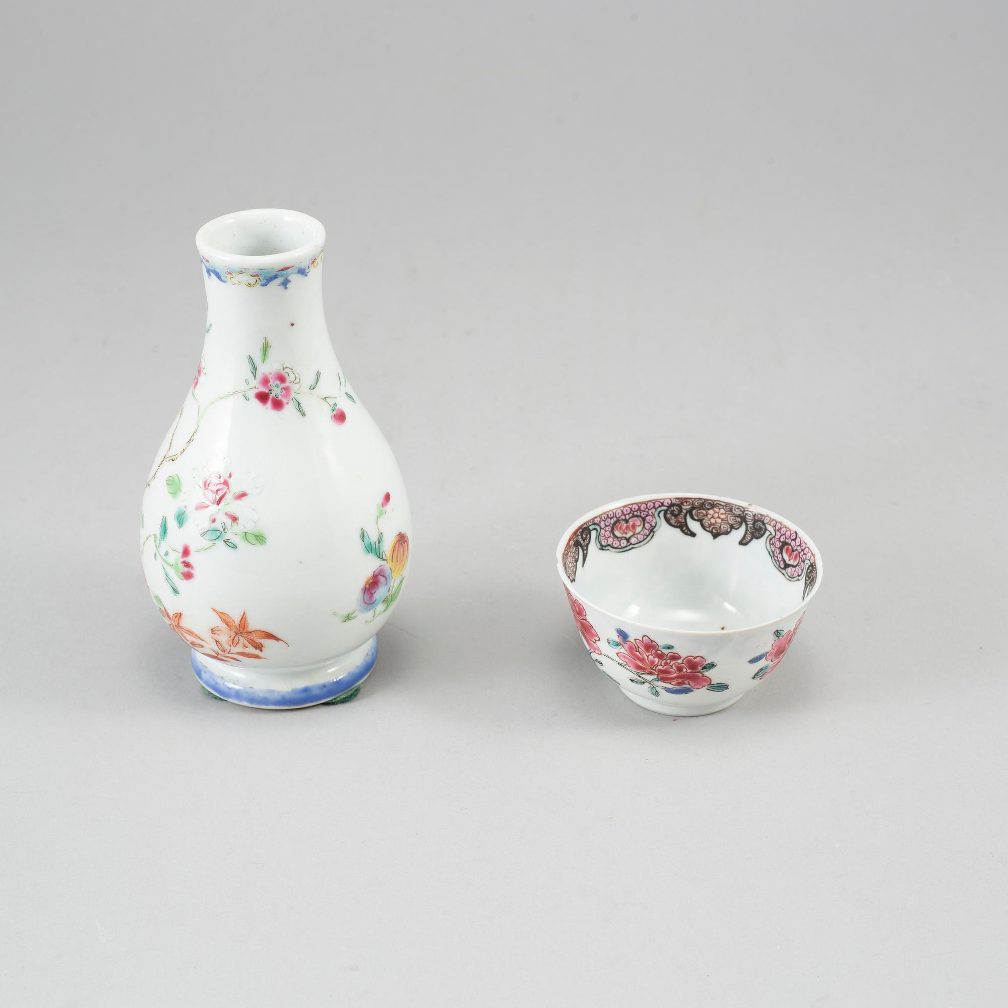 A group of porcelain, Qing dynasty, Qianlong (1736-95).