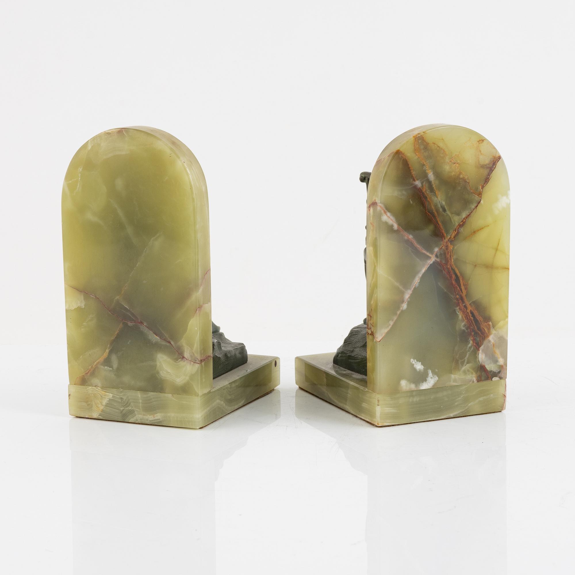 Bokstöd, ett par, 1920-tal.