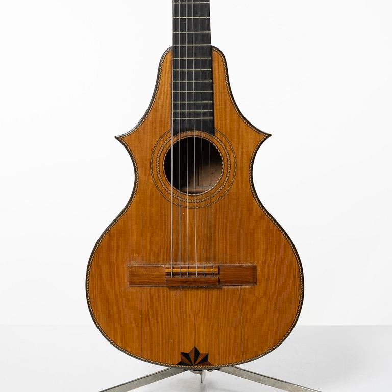 Acoustic guitar, "Wappengitarre", 19th century, Germany.