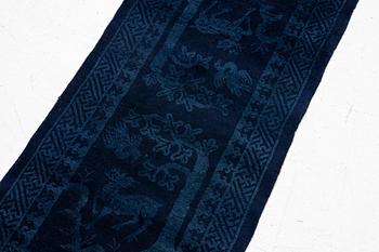 An antique Baotou rug, North China, c 157 x 75 cm.