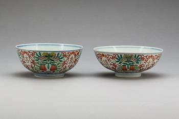 SKÅLAR, 2 st, porslin, Kina, 1800-tal.