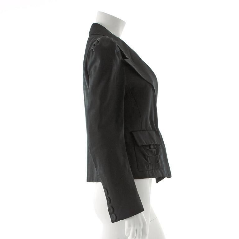 SONIA RYKIEL, a black cottonblend suit jacket.