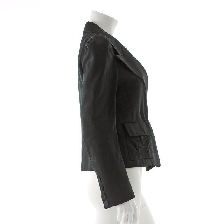 SONIA RYKIEL, a black cottonblend suit jacket.