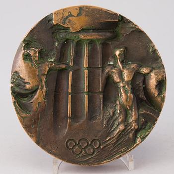 A Soviet bronze table medal, Olympic games 1980.