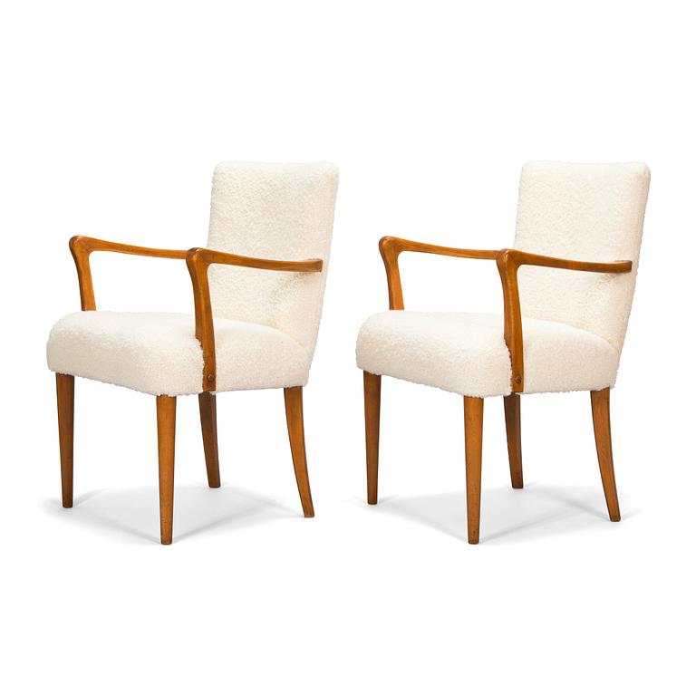 Werner West, a pair 1940's armchairs for Oy Stockmann Ab, Keravan Puusepäntehdas.