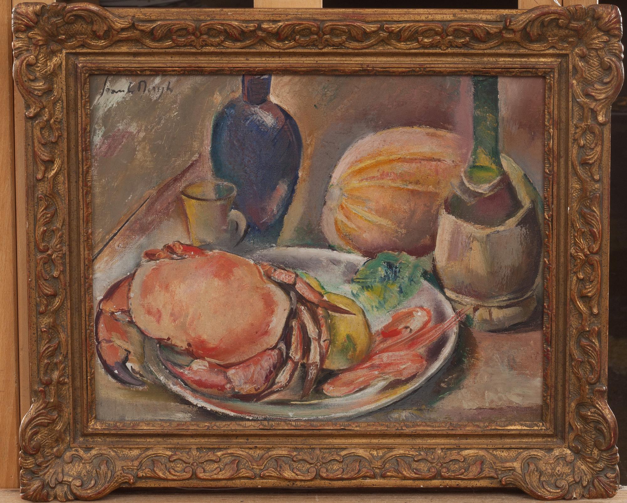 SVANTE BERGH, olja på pannå, signerad.