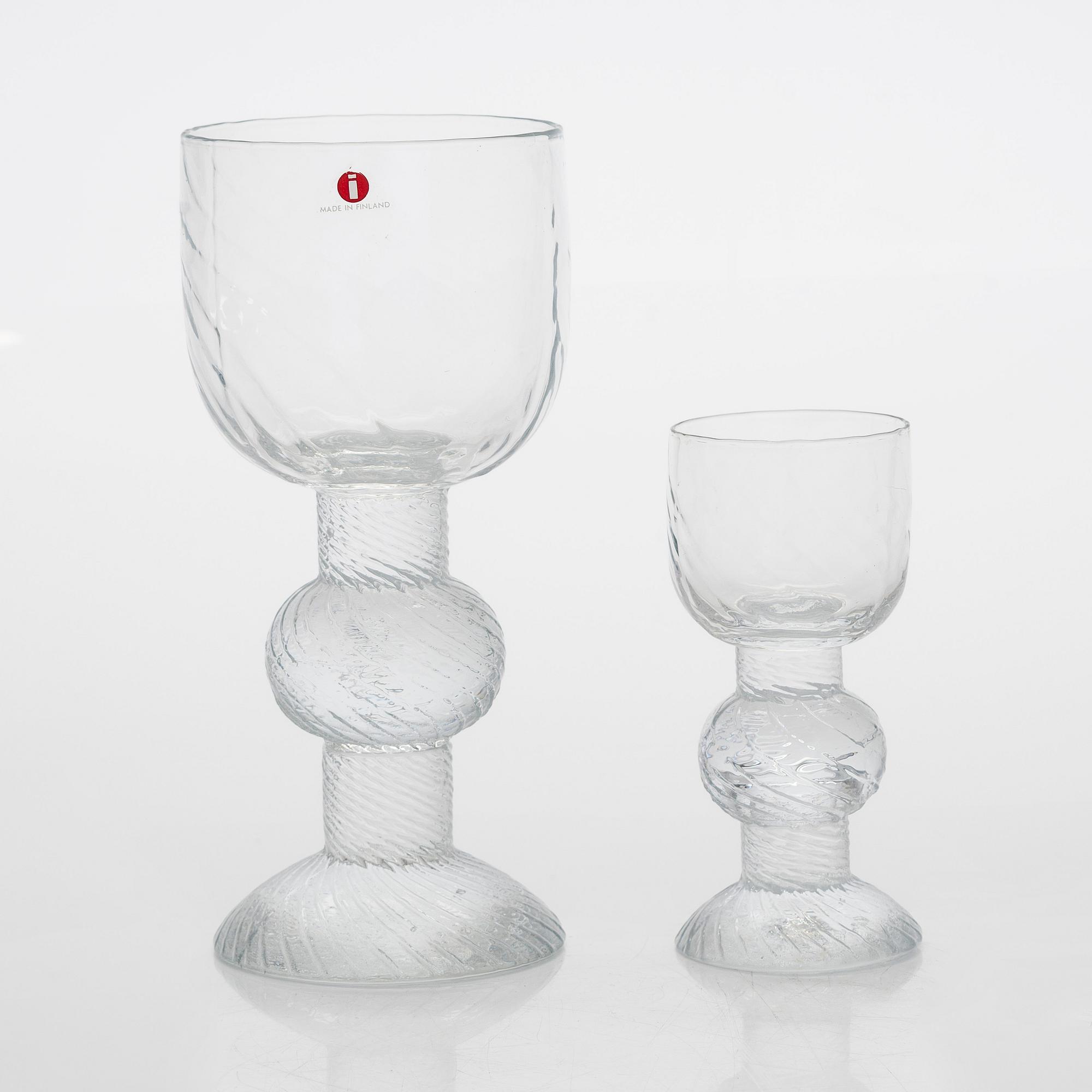 Timo Sarpaneva, dricksglas 18 st, "The knight", Iittala. I produktion 1979 - 1981.
