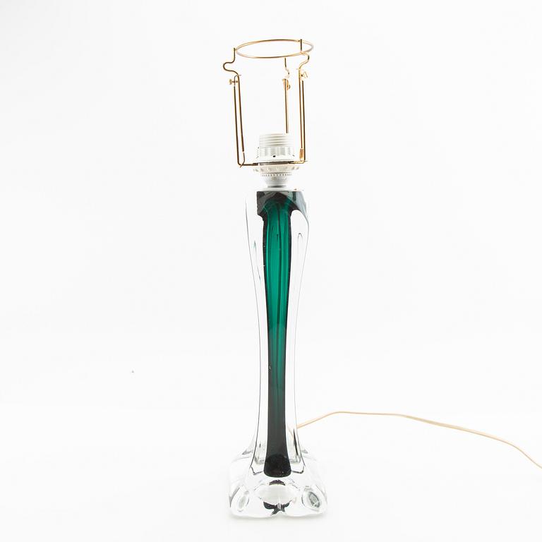 Table lamp Flygsfors mid-20th century glass.