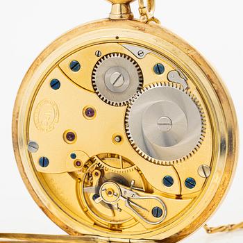 Lange-Uhr, Deutsche Uhrenfabrikation Glashütte, hunter, pocketwatch, 51,5 mm.
