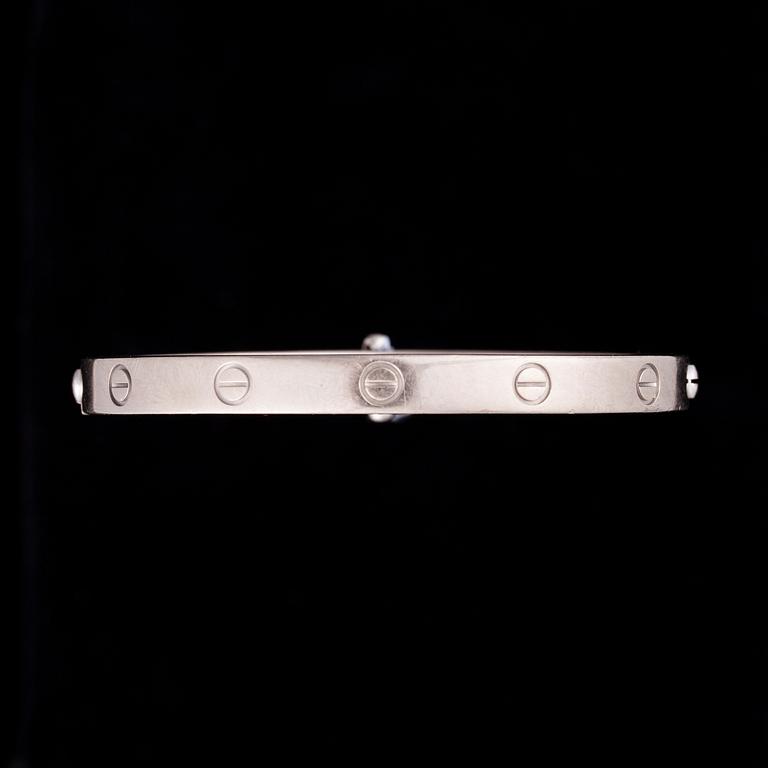 ARMRING, Cartier Love Bracelet, 18K vitguld. Originalask och intyg. 2006.