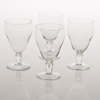 A set of 25 late 1920s 'H.E - glasses' for Riihimäki Glassworks Finland.
