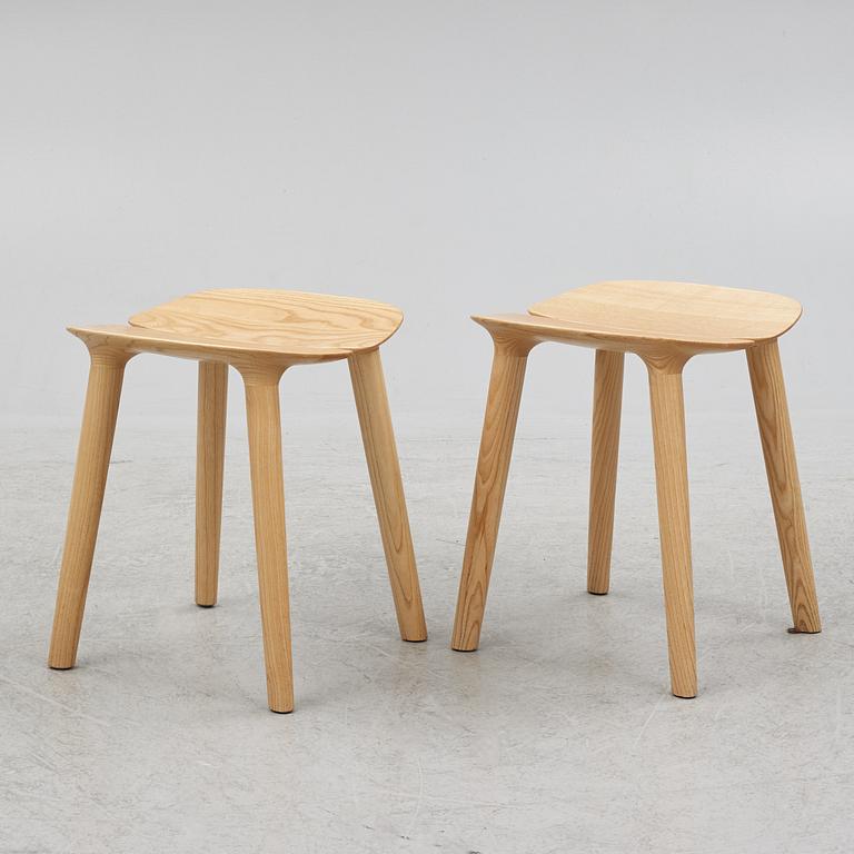 Ronan & Erwan Bouroullec, a pair of stools, "MC3 OSSO", Mattiazzi, Italy, after 2011.